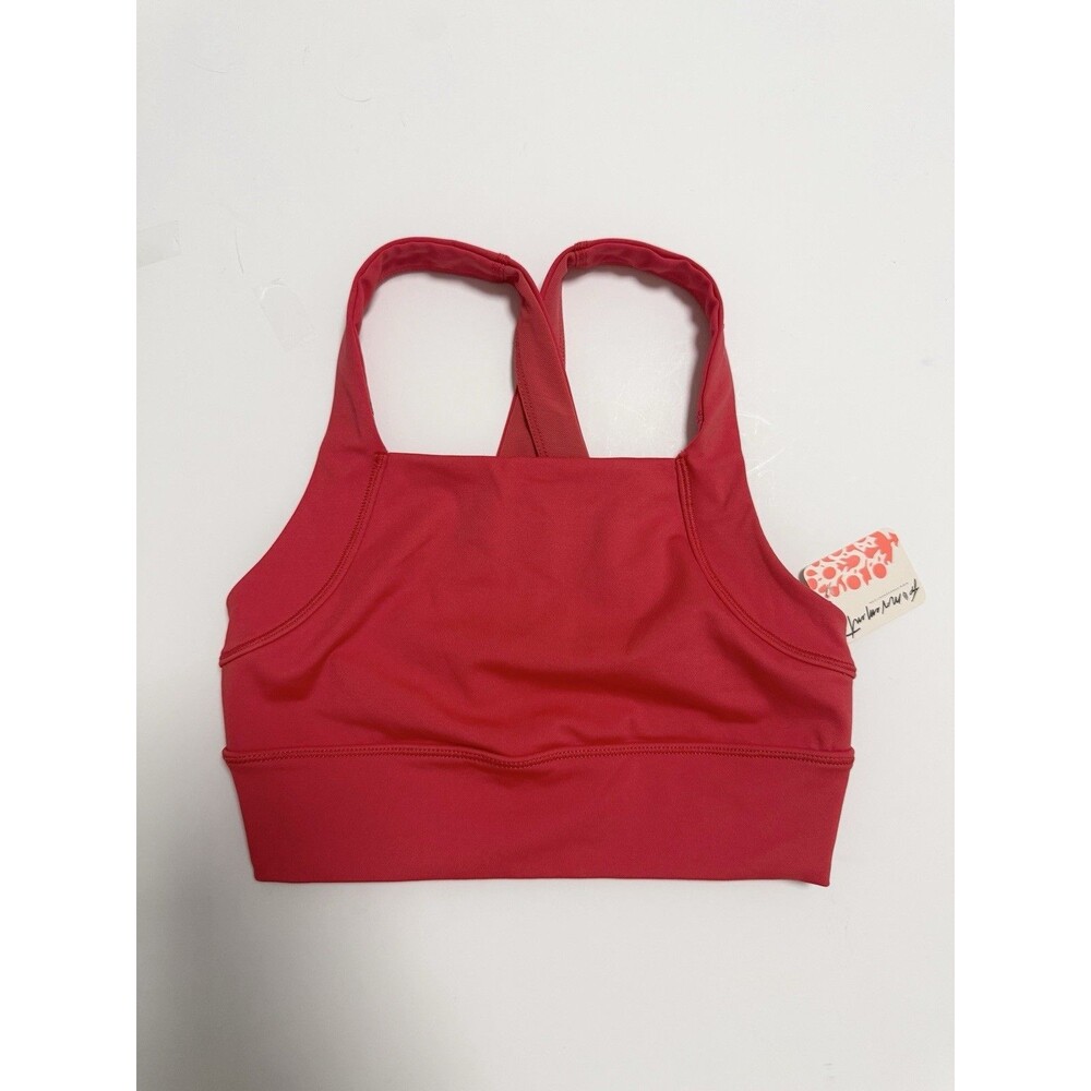 Free People Movement Womens XS Coral Sports Bra Racerback Strappy Cutout NWT